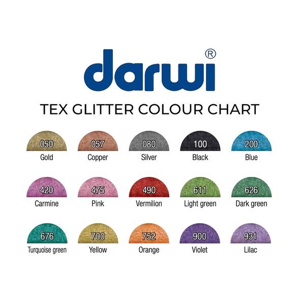 Darwi Textile Glitter Marker 2MM Tip - Blue