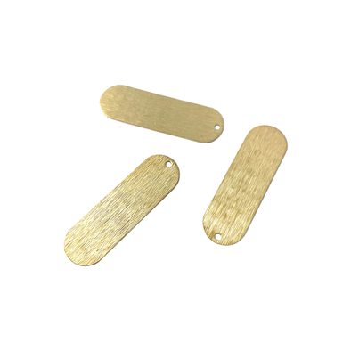 Capsule 10-Piece Brushed Raw Brass Charm