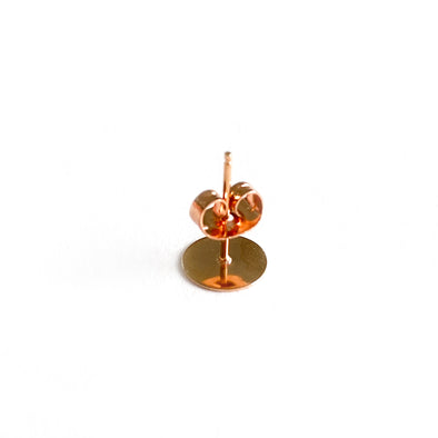 8mm Rose Gold 304 Stainless Steel Earposts
