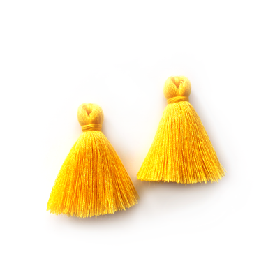 40mm Cotton Tassels - 1 pair (Canary)
