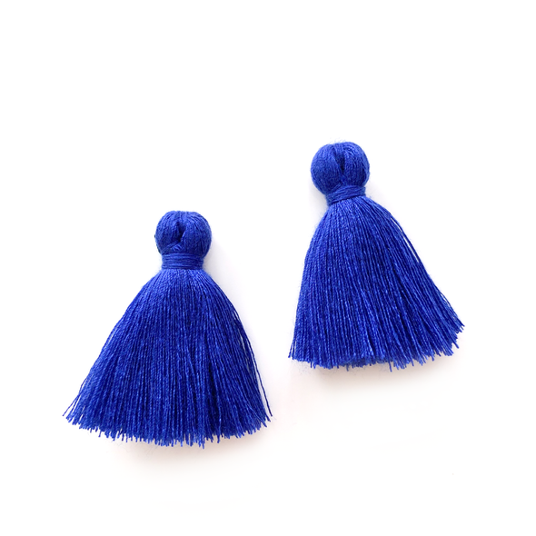 40mm Cotton Tassels - 1 pair (Navy)