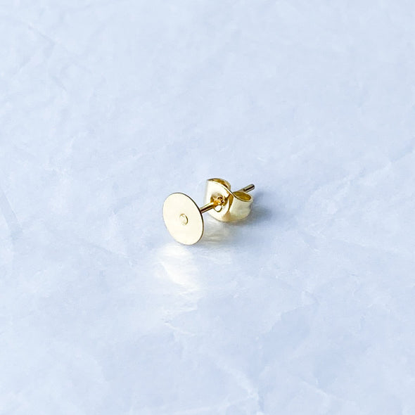 6mm Gold 304 Stainless Steel Earposts