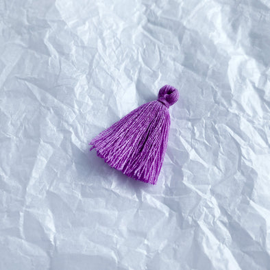 30mm Cotton Mini Tassels (Purple)