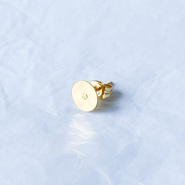 8mm Gold 304 Stainless Steel Earposts