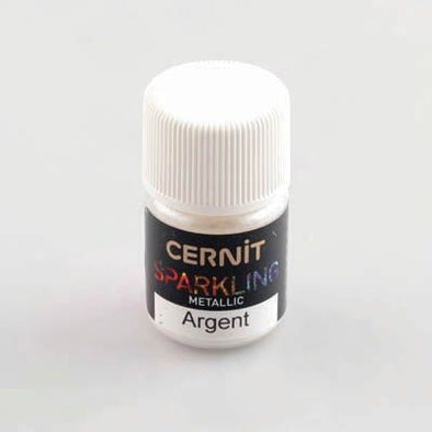 Cernit Sparkling - Metallic Silver 5g