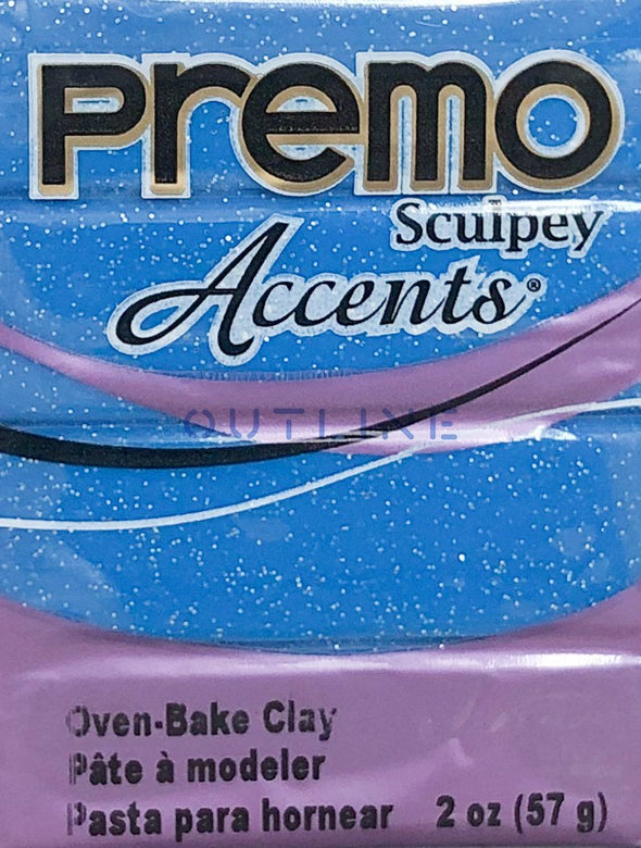 Premo 57g Polymer Clay - Accents Blue Glitter
