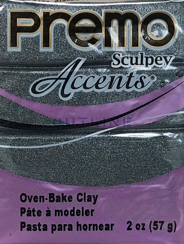 Premo 57g Polymer Clay - Accents Graphite Pearl