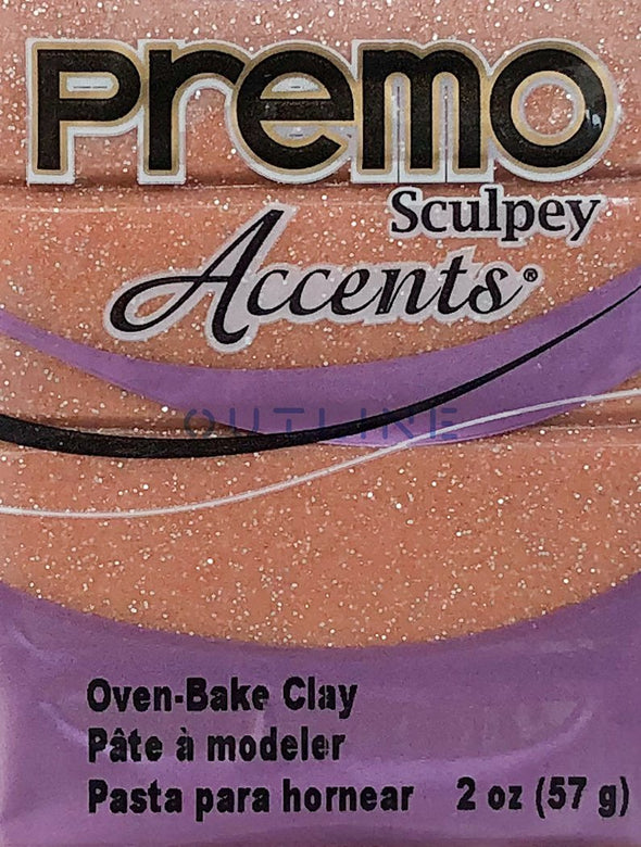 Premo 57g Polymer Clay - Accents Rose Gold Glitter